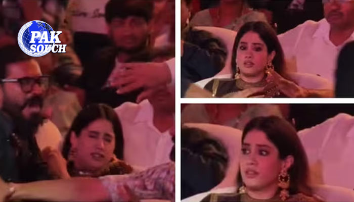 Security Guards’ Swift Action During Film Promotion Startles Janhvi Kapoor, Video Goes Viral