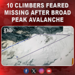 10 climbers feared missing after Broad Peak avalanche