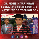 Dr. Mohsin Yar Khan Earns PhD from Georgia Institute of Technology