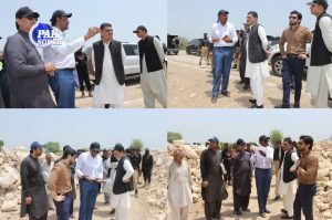 Commissioner Reviews Flood Preparedness at SM Protective Embankment in Naushahro Feroze