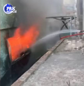 Massive fire destroys 10 shops in Gujrat Plaza