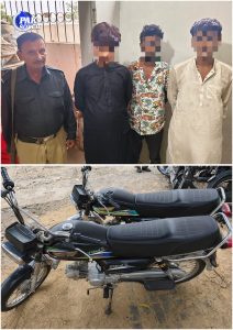 Karachi South Police Arrest Three-Member Motorcycle Lifting Gang, Recover Two Stolen Bikes