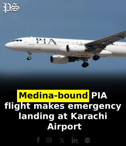Medina-bound PIA flight makes emergency landing at Karachi Airport