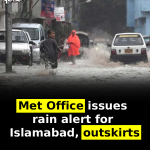 Met Office issues rain alert for Islamabad, outskirts