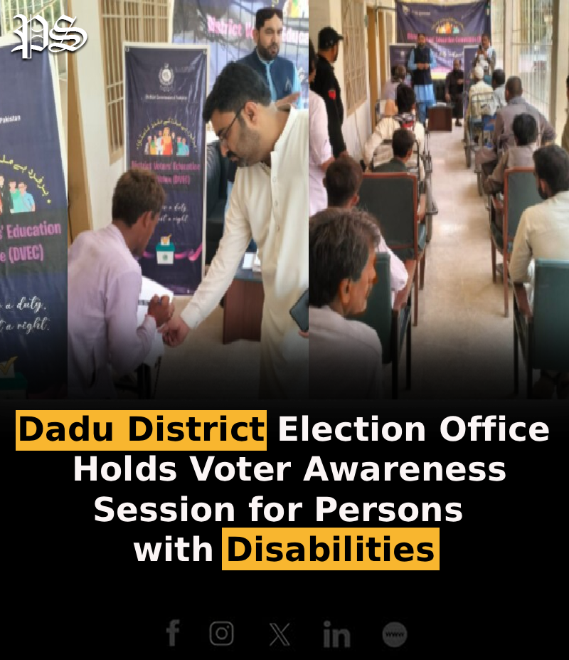 Dadu District Election Office Holds Voter Awareness Session for Persons with Disabilities