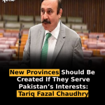 New Provinces Should Be Created If They Serve Pakistan’s Interests: Tariq Fazal Chaudhry