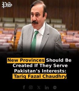 New Provinces Should Be Created If They Serve Pakistan’s Interests: Tariq Fazal Chaudhry