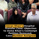 Imran Khan’s Hospital Transfer Case: Objection to Uzma Khan’s Contempt Petition Removed, Case Number Assigned