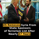 US Removes Syria From State Sponsors of Terrorism List After Nearly 47 Years