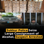 Sukkur Police Seize Large Consignment of Alcohol, Suspect Arrested