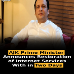 AJK Prime Minister Announces Restoration of Internet Services Within Two Days