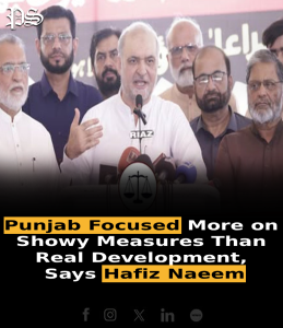 Punjab Focused More on Showy Measures Than Real Development, Says Hafiz Naeem