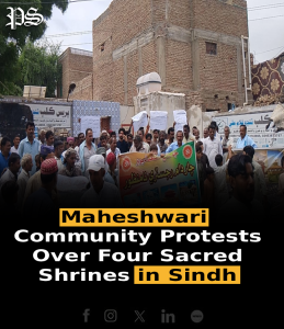Maheshwari Community Protests Over Four Sacred Shrines in Sindh