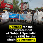 Demand for the Reinstatement of Subject Specialist Interns (SSI) by the Sindh Government