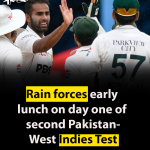 Rain forces early lunch on day one of second Pakistan-West Indies Test