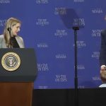Trump Mocks Biden While Preventing Child From Falling Off Stage