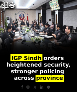 IGP Sindh orders heightened security, stronger policing across province