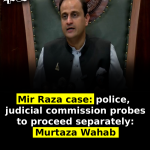Mir Raza case: police, judicial commission probes to proceed separately: Murtaza Wahab