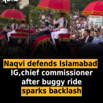 Naqvi defends Islamabad IG, chief commissioner after buggy ride sparks backlash