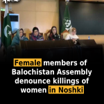 Female members of Balochistan Assembly denounce killings of women in Noshki