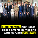 Field Marshal highlights peace efforts in meeting with Harvard students