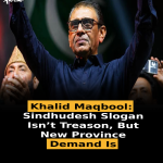 Khalid Maqbool: Sindhudesh Slogan Isn’t Treason, But New Province Demand Is