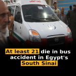 At least 21 die in bus accident in Egypt’s South Sinai