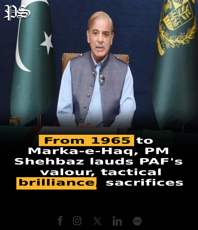 From 1965 to Marka-e-Haq, PM Shehbaz lauds PAF’s valour, tactical brilliance, sacrifices