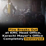 Fire Breaks Out at KMC Head Office, Karachi Mayor’s Office Completely Destroyed