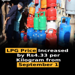 LPG Price Increased by Rs4.33 per Kilogram from September 1