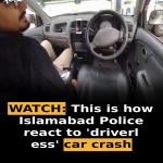 WATCH: This is how Islamabad Police react to ‘driverless’ car crash