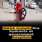 WASA installs fire hydrants at government hospitals