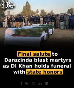 Final salute to Darazinda blast martyrs as DI Khan holds funeral with state honors