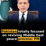 Pakistan totally focused on reviving Middle East peace process: PM