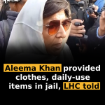 Aleema Khan provided clothes, daily-use items in jail, LHC told