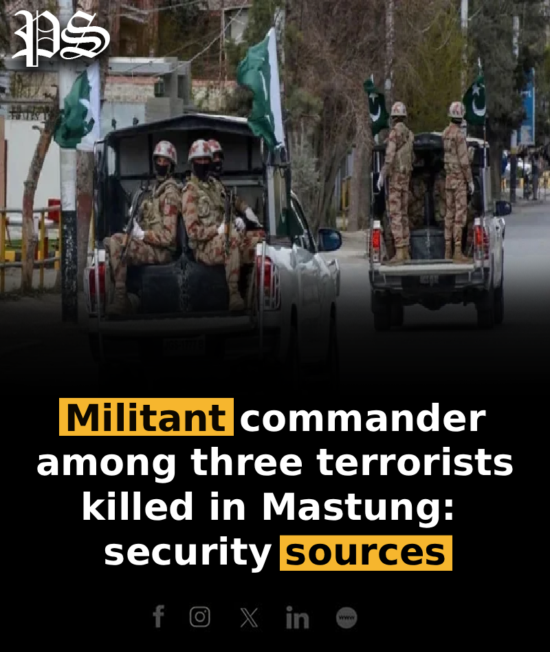Militant commander among three terrorists killed in Mastung: security sources