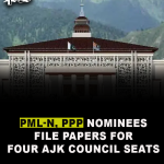 PML-N, PPP nominees file papers for four AJK Council seats