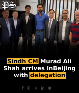 Sindh CM Murad Ali Shah arrives in Beijing with delegation