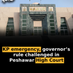 KP emergency, governor’s rule challenged in Peshawar High Court
