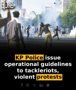 KP Police issue operational guidelines to tackle riots, violent protests