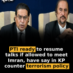 PTI ready to resume talks if allowed to meet Imran, have say in KP counterterrorism policy