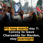 PTI long march day 7: Convoy to leave Charsadda for Mardan, stay overnight