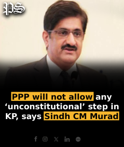 PPP will not allow any ‘unconstitutional’ step in KP, says Sindh CM Murad
