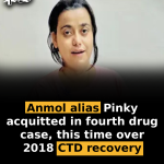 Anmol alias Pinky acquitted in fourth drug case, this time over 2018 CTD recovery
