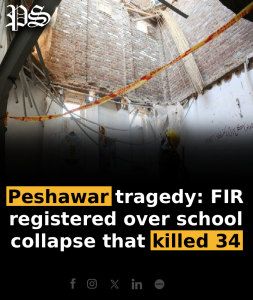 Peshawar tragedy: FIR registered over school collapse that killed 34