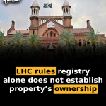 LHC rules registry alone does not establish property’s ownership