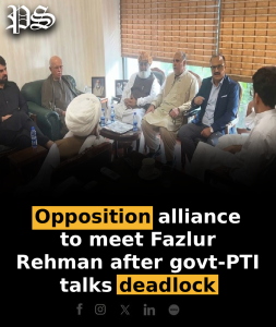 Opposition alliance to meet Fazlur Rehman after govt-PTI talks deadlock