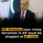 PM Shehbaz says rising terrorism in KP must be stopped at all costs