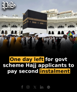 One day left for govt scheme Hajj applicants to pay second instalment