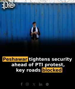 Peshawar tightens security ahead of PTI protest, key roads blocked